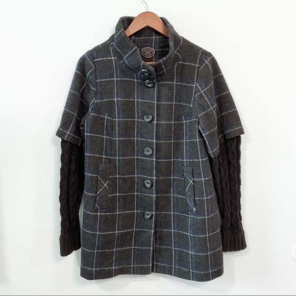 Anthropologie Idra Window Pain Wool Coat - Picture 6 of 8